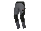 PARKSIDE PERFORMANCE® men's work trousers in grey and black with reflective accents.