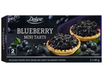 Tartine mini cu afine Deluxe: produse de patiserie congelate cu cremă și glazură dulce de afine.