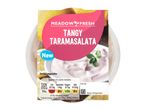 New Meadow Fresh tangy taramasalata in a plastic container.