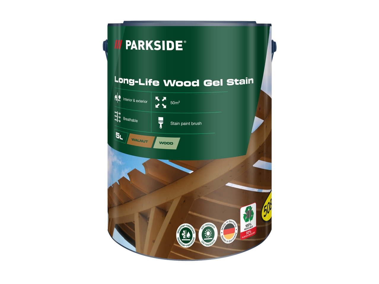 PARKSIDE Ilgmūžīga koka gēla beice, 5L, iekštelpām un ārtelpām, izturīga pret laikapstākļiem un UV