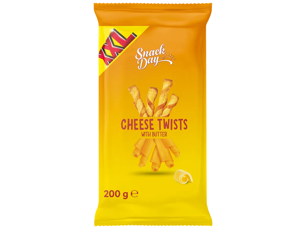 Snack Day XL Kaasstengels met boter, 200g.