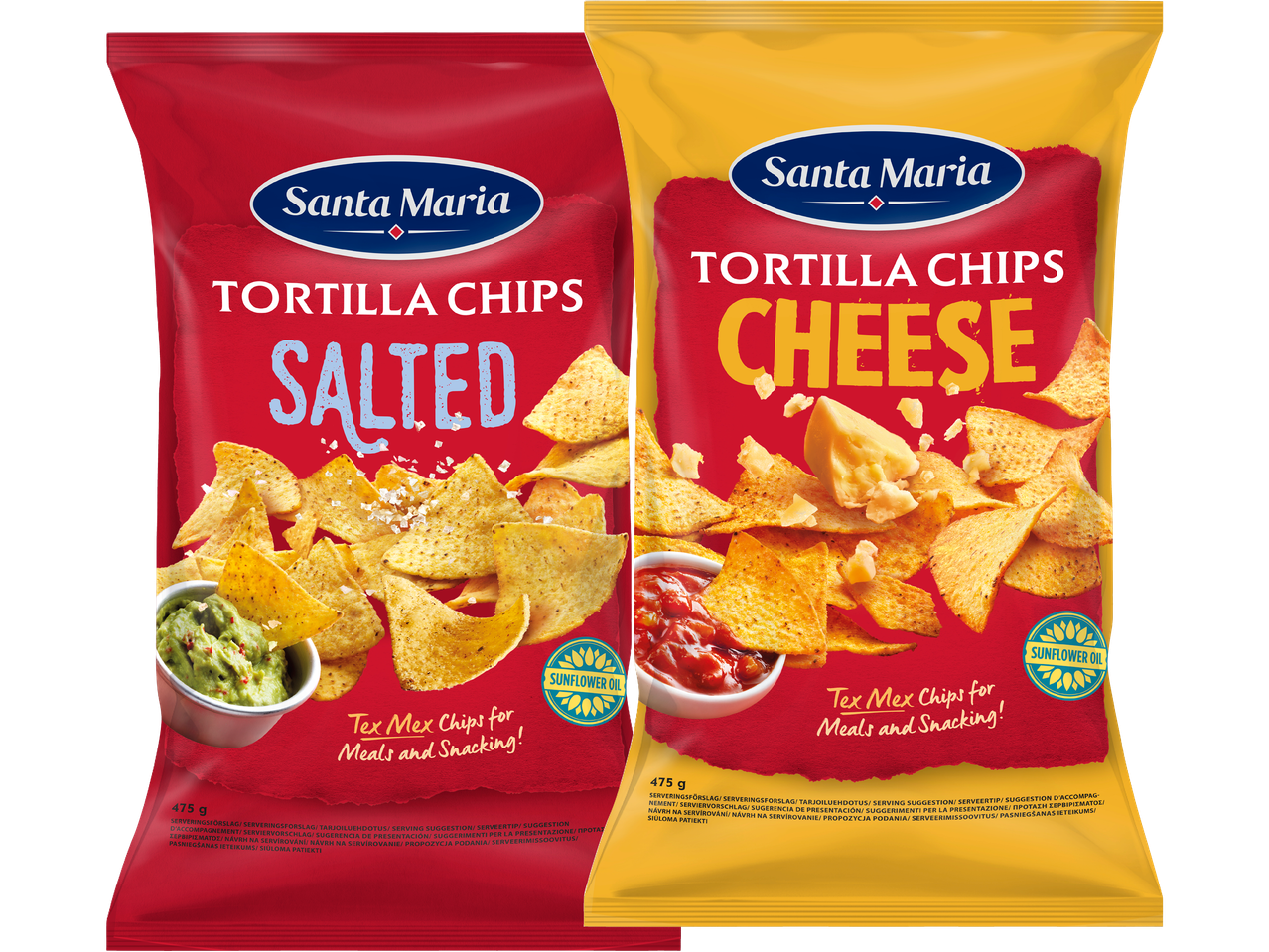 Santa Maria: Tortillachips, salta och med ost.