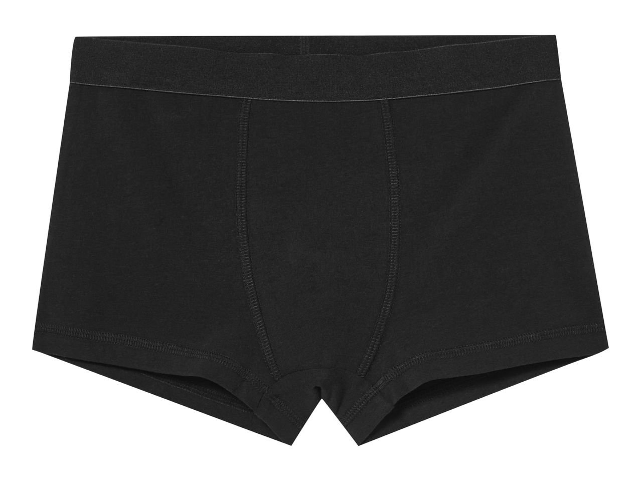 Black cotton boxer shorts.