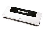 A white and black FoodSaver vacuum sealer.