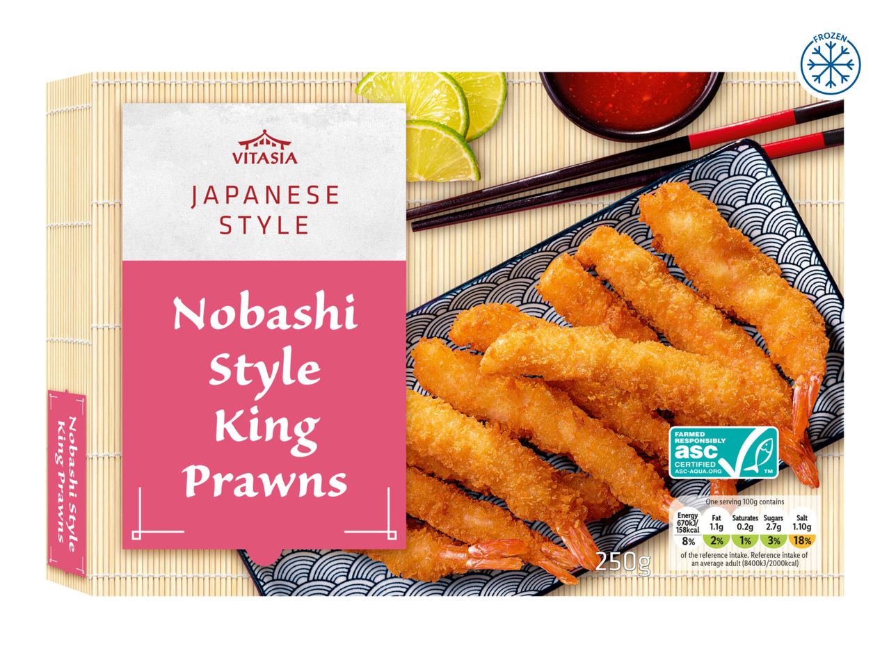 Go to full screen view: Vitasia ASC Nobashi Style King Prawns - Image 1