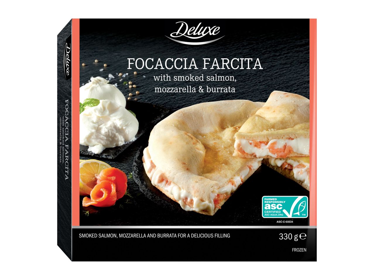 Pachet Deliss cu focaccia farcita congelată.