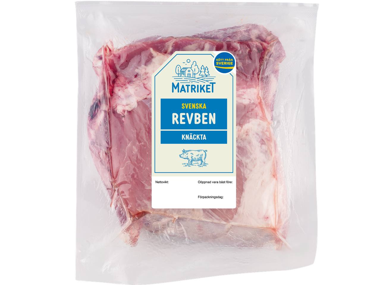 Paket med Matrikets svenska revben, knäckta.