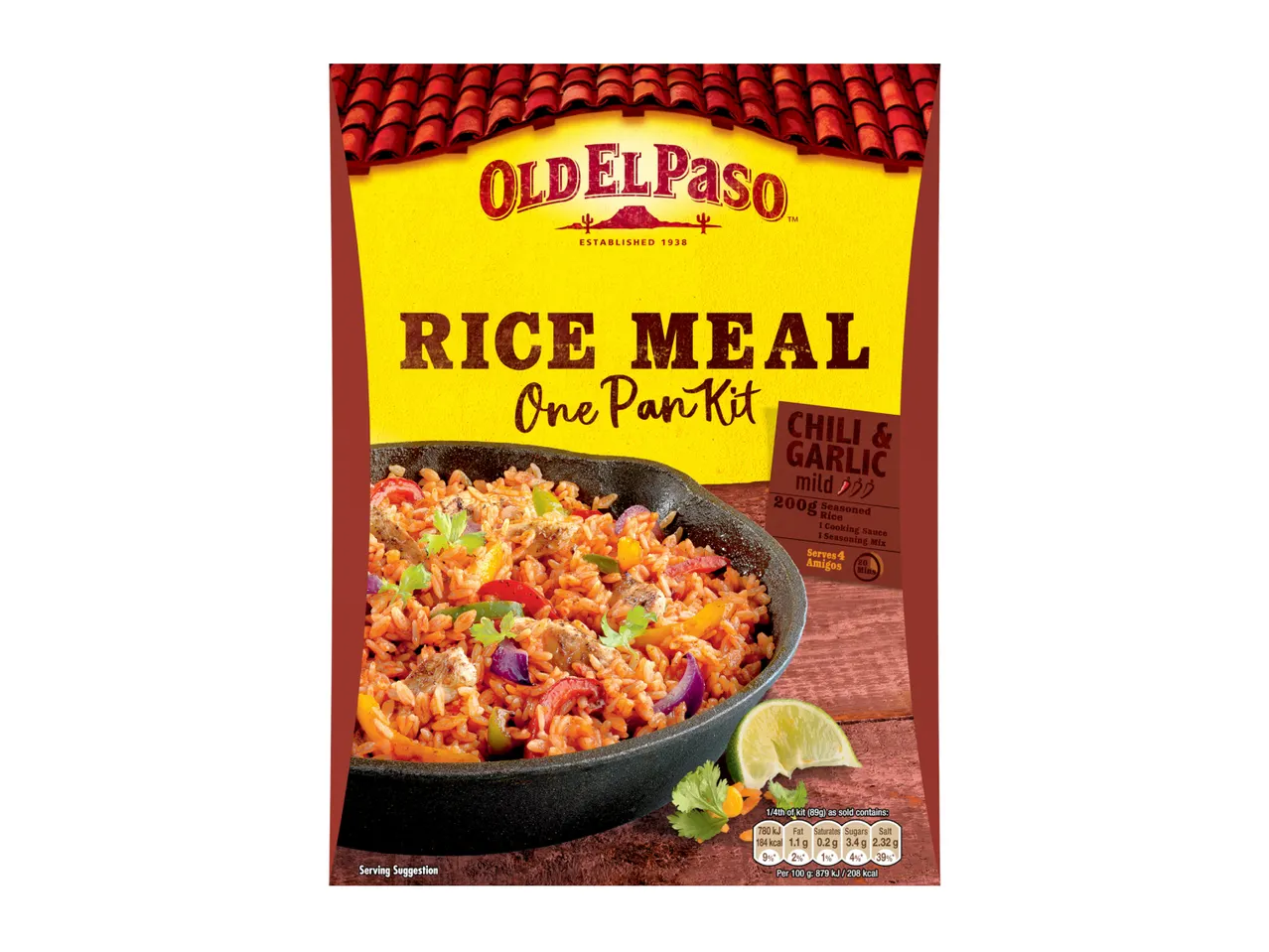 Chili and garlic rice meal one pan kit, 200g