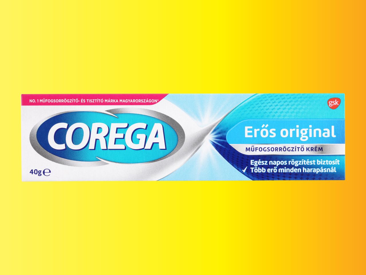 Corega Strong Original krema za pritrditev zobne proteze, 40 g