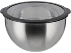 Bol de amestecare Silvercrest® Premium din oțel inoxidabil cu capac transparent.