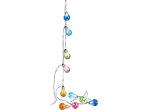 Colorful string lights with multiple glowing bulbs in blue, green, pink, and orange.