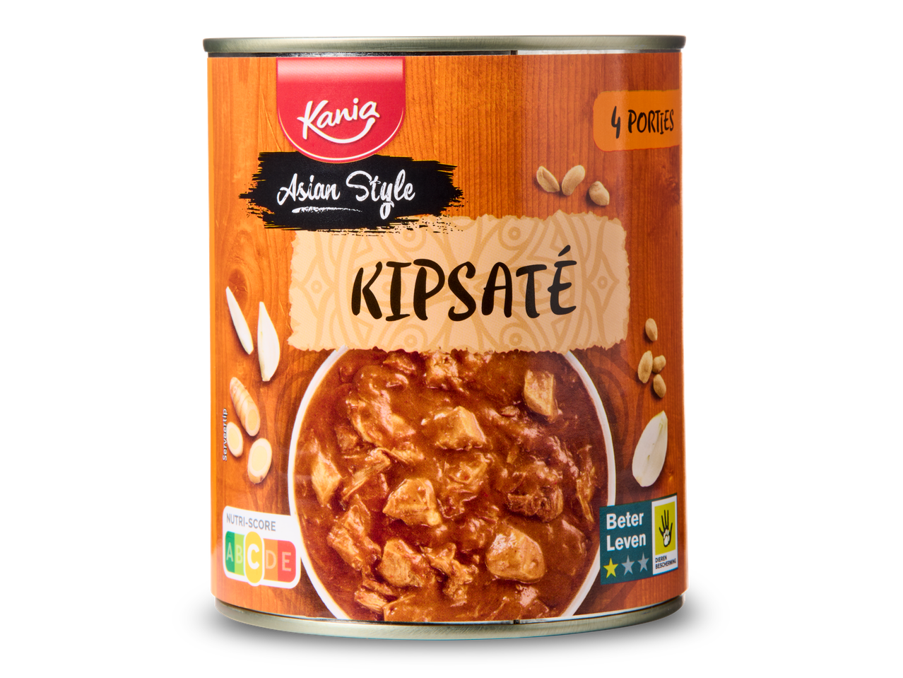 Kania Asian Style kipsaté in blik voor 4 porties.