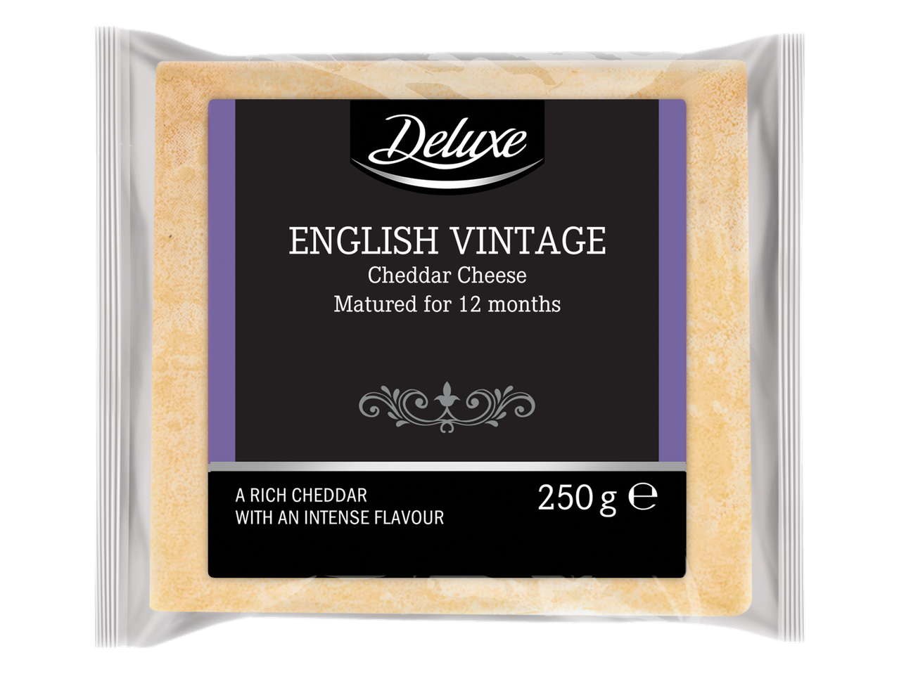 Pakendatud plokk English Vintage Cheddar juustu, 250g