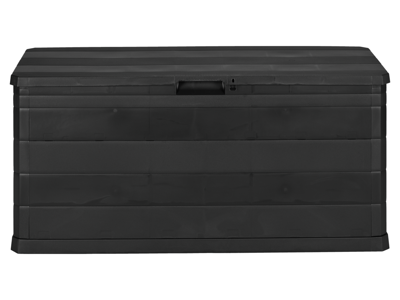 Livarno Garden Storage Box, black, closed
