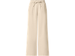 Pantaloni largi de damă ESMARA, crem, cu talie elastică și șnur.