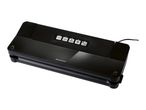 A black Cuisinart vacuum sealer sits on a white background.