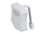 White toilet bowl night light with motion sensor