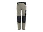 Men's work trousers in beige and black with cargo pockets