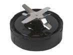 Black blender blade attachment with four silver blades