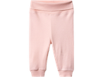 LUPILU rožinės kūdikių kelnės su elastiniu juosmeniu ir rankogaliais.