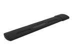 Black plastic tool handle with textured grip and embossed lettering
