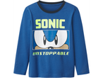 Plava majica dugih rukava s printom Sonic the Hedgehog i tekstom „SONIC UNSTOPPABLE“.