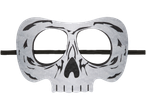 Kids' Halloween costume skull mask with black elastic band.