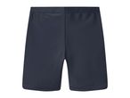 Dark blue athletic shorts for men, made from a stretchy, quick-drying fabric.