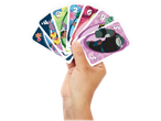 Hand holding Lilo & Stitch UNO cards featuring characters and numbers