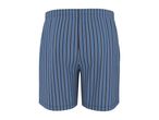 Men's striped boxer shorts in blue, dark blue, and white