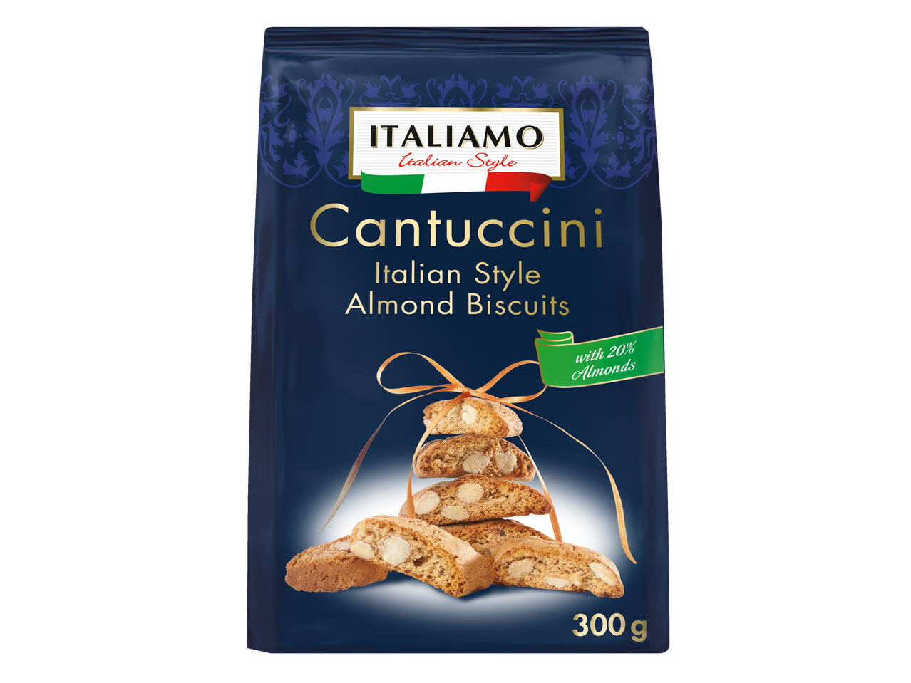 Biscoitos de amêndoa estilo italiano ITALIAMO Cantucci (300g)