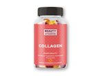 Beauty Vitamins Collagen gummies i en klar beholder med sort låg.