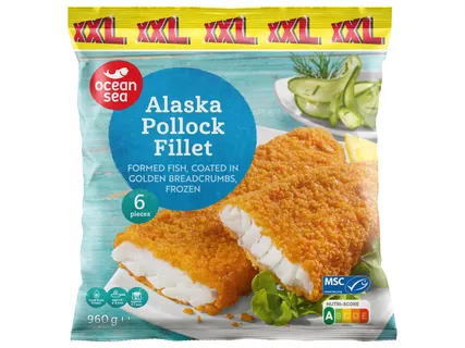 Panírozott alaszkai tőkehalfilé