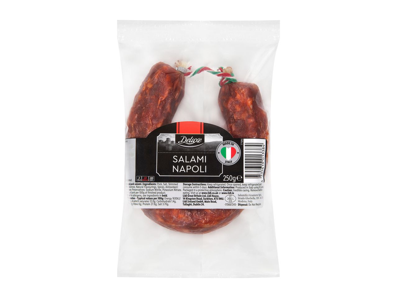 Deluxe Salami Napoli: Italian salami in packaging.
