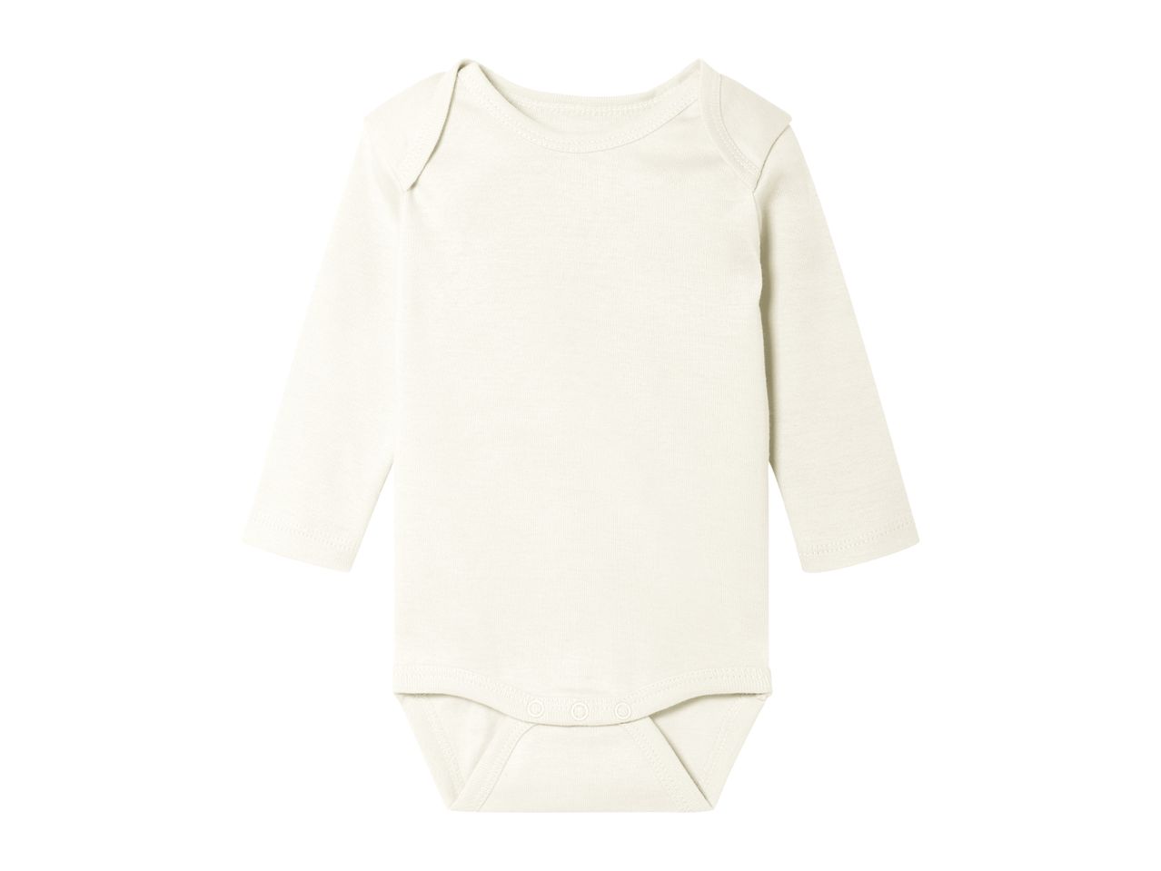 Lupilu White & Blue Baby Long-Sleeve Bodysuits. 