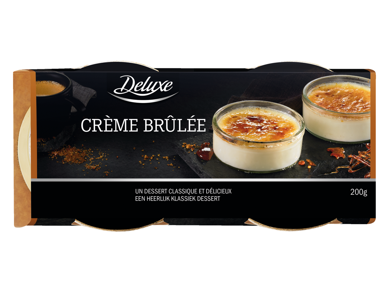 Deluxe Crème brûlée: klassiek dessert, 200 g
