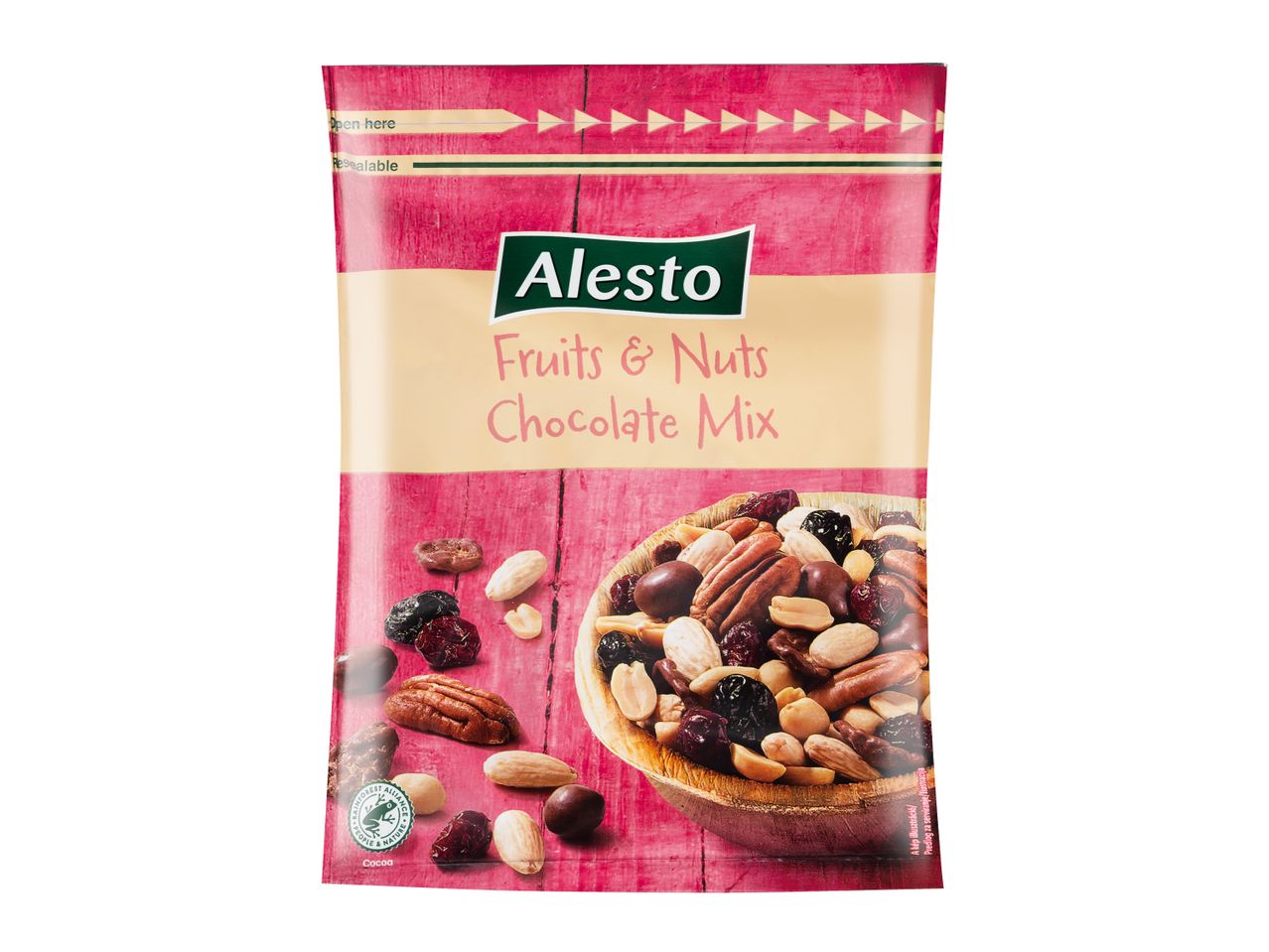 Aleston gyümölcs- és diókeverék csokoládéval.
