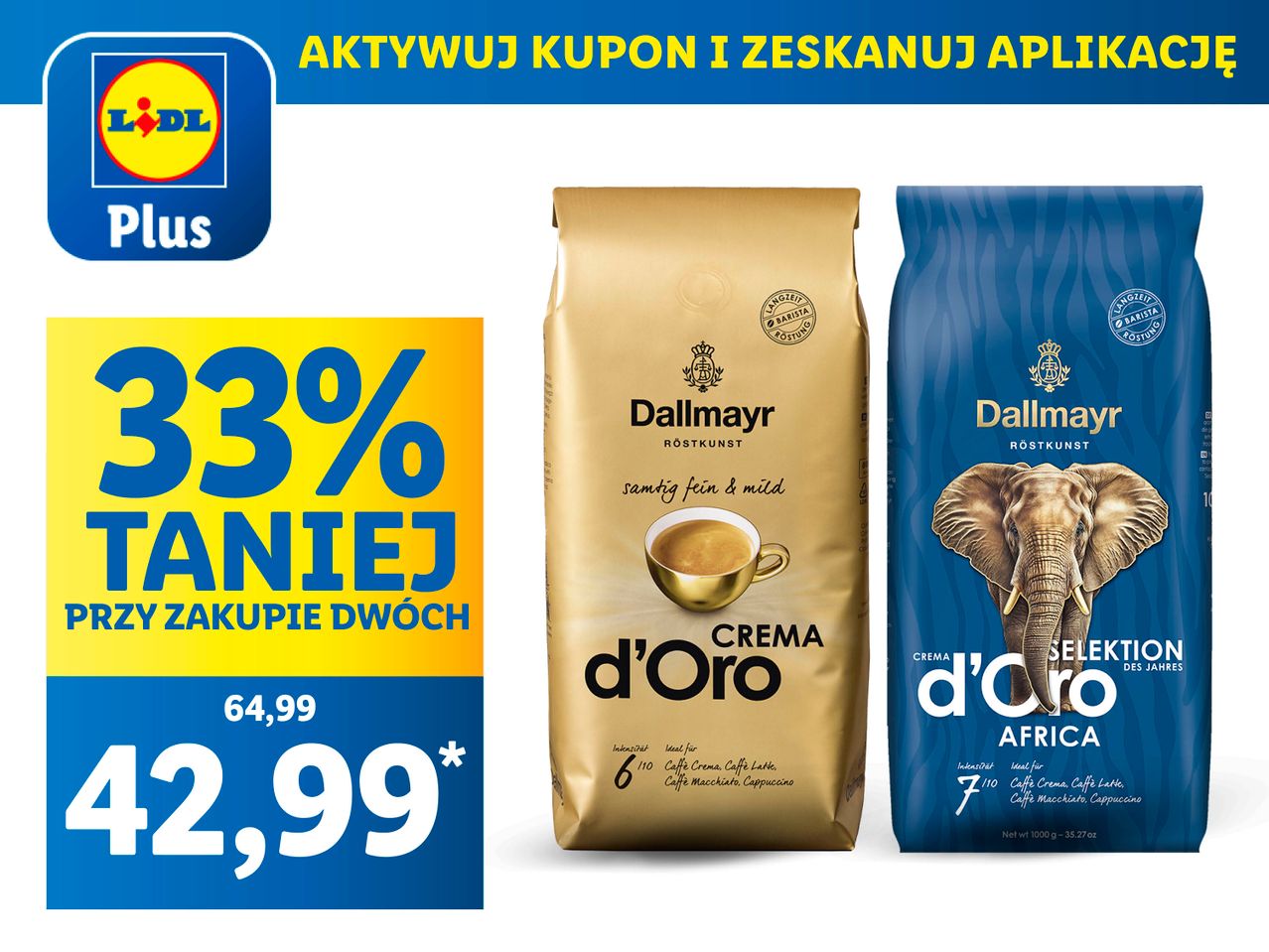 DALLMAYR Crema d’Oro lub Selektion des Jahres, kawa ziarnista