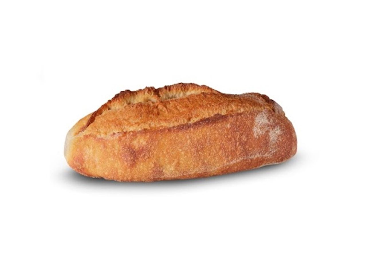 En gyllenbrun brödlimpa med en krispig skorpa.