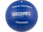 Blue Gaelic Football size 4, with 'GRASSROOTS SPORTS' and 'TRAINER' text.