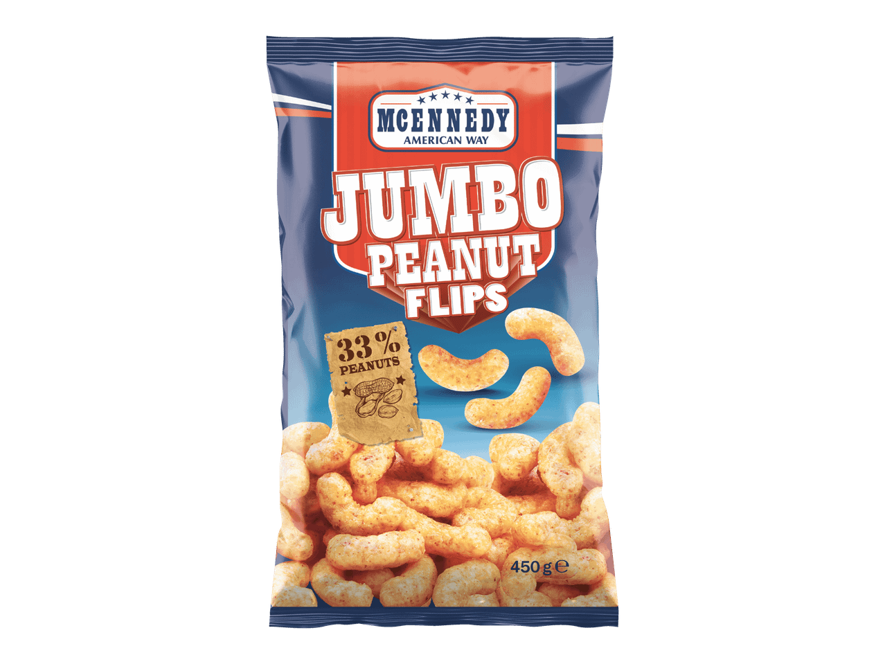McEnnedy Jumbo Peanut Flips, 450g pussi.