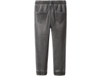 Sive teksas jogger pantalone sa elastičnim strukom i ranflama, sa zadnjim džepovima.
