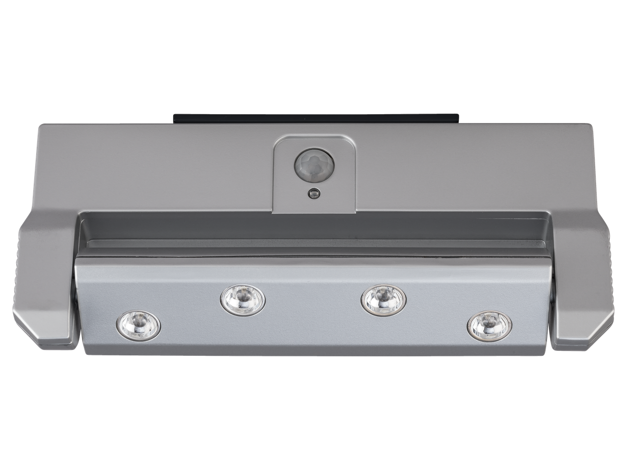 LIVARNO home Candeeiro LED com sensor, prateado, com sensor de movimento integrado e quatro luzes LED.