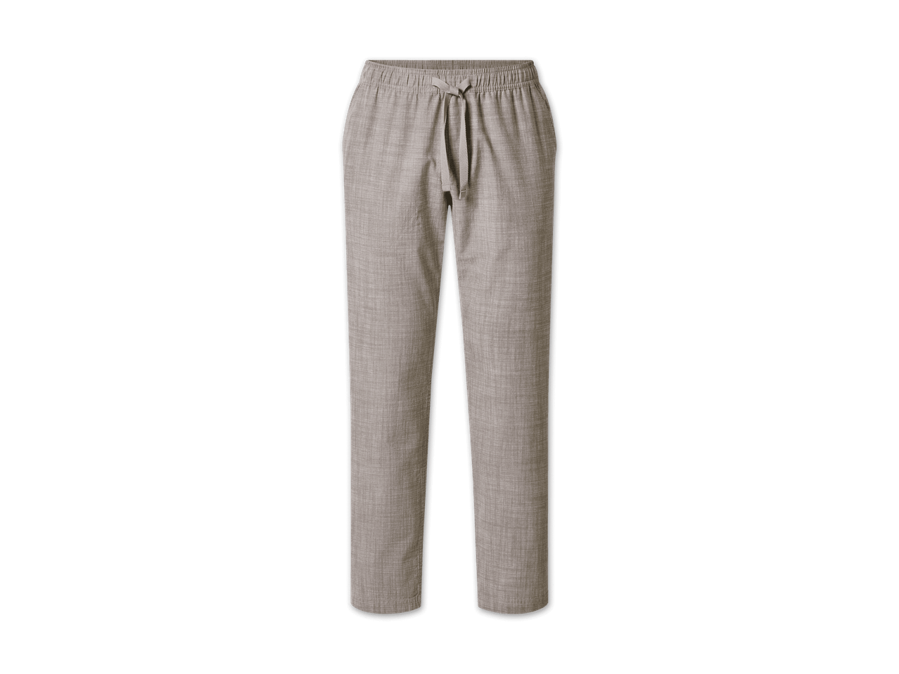 Beige Leinenhose mit Kordelzug