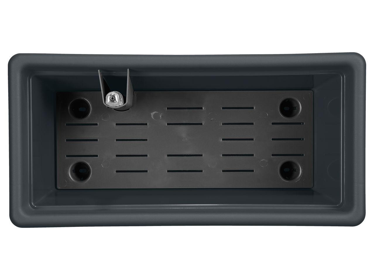 Parkside® Blumenkasten: floreira cinzenta com sistema de rega