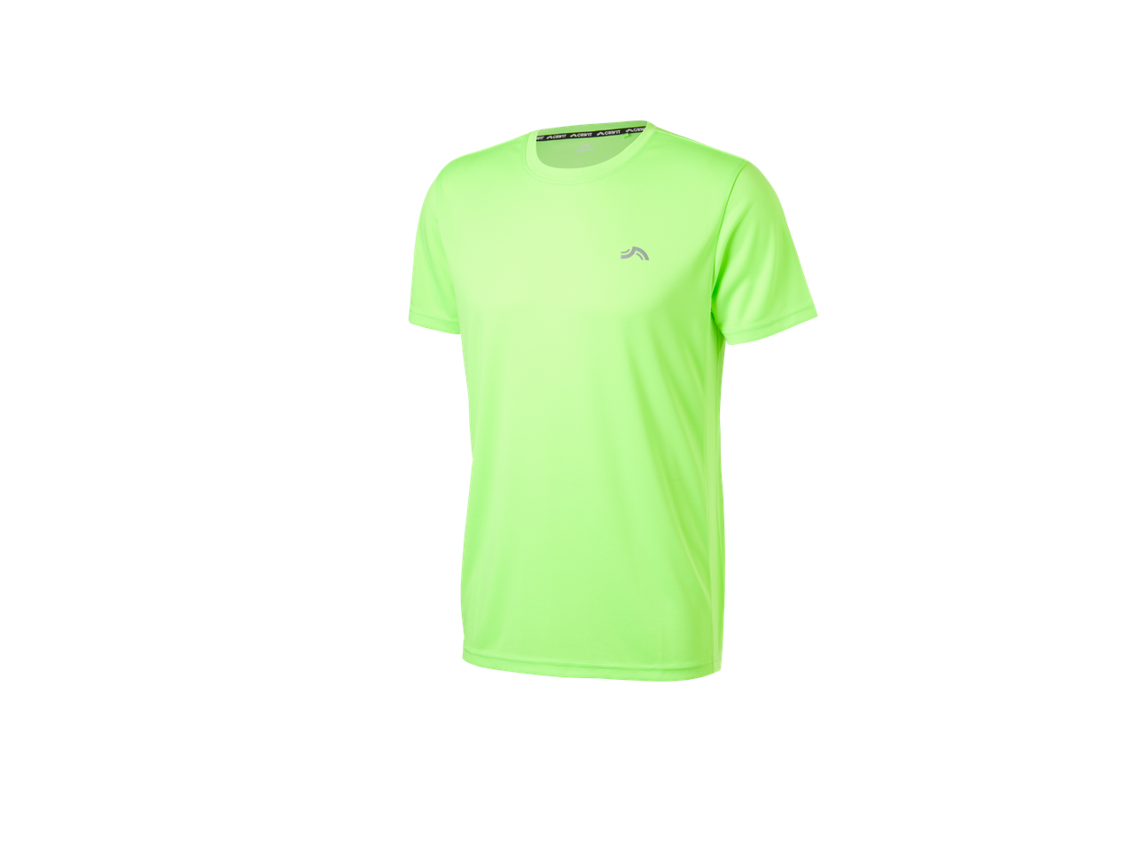 Neoonkollane CRIVIT lühikeste varrukatega funktsionaalne T-särk.