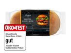Verpackung mit Brioche Burger Buns, bewertet mit „gut“ von ÖKO-TEST.