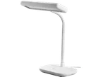 Bela LIVARNO home LED stona lampa sa fleksibilnim vratom i pravougaonim postoljem.