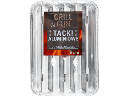 GRILL&FUN Tacki aluminiowe na grilla, małe