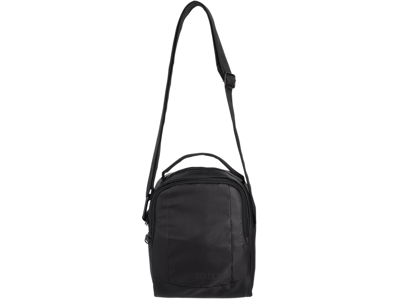 Crna esmara torba sa rajsferšlusima i podesivim kaišem.